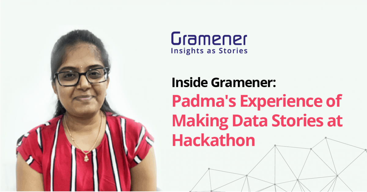 This image is a featured image for the blog by gramener named ïnside gramener: padma's experience of making data stories at hackathon