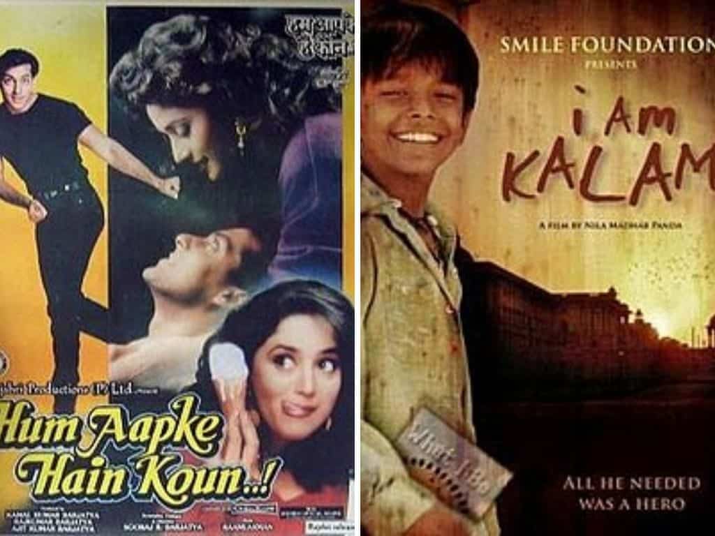 A movie data visualization that shows that the Total time of songs in 'Hum Aapke Hain Kaun' = Total time of the movie 'I Am Kalam'.