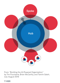 hub and spoke model to structure a data science team