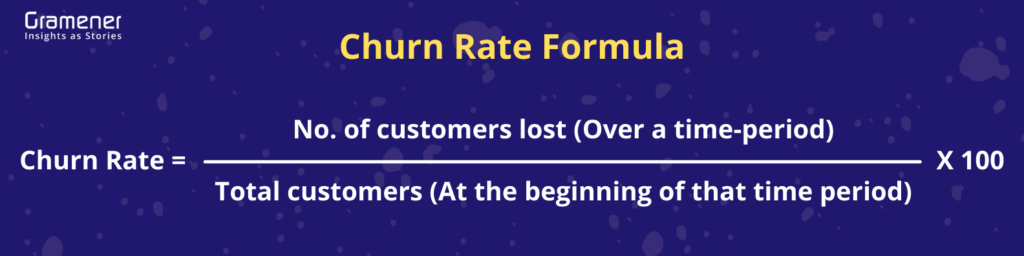customer churn rate formula for churn analysis