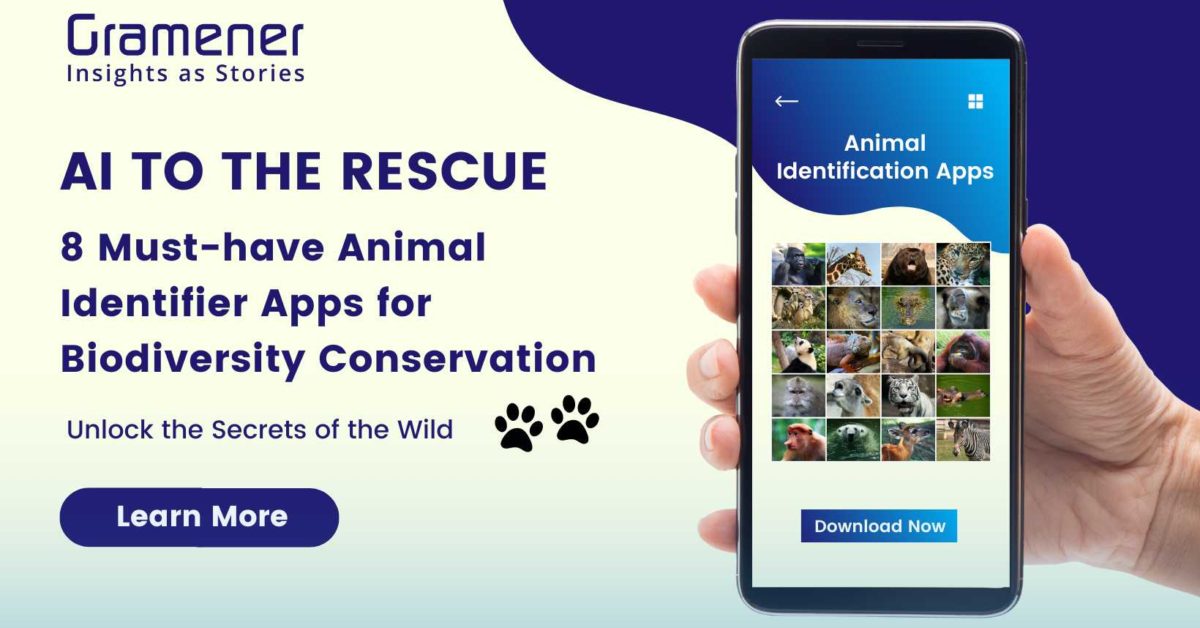 An Image of a mobile phone showing the best animal identifier apps