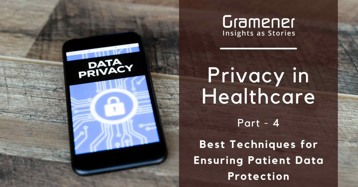 A tablet showing an image of data privacy in healthcare in healthcare