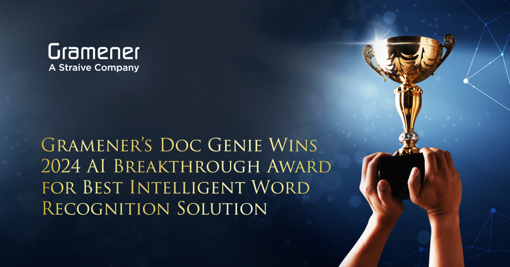 Gramener’s Doc Genie Wins 2024 AI Breakthrough Award for Best Intelligent Word Recognition Solution