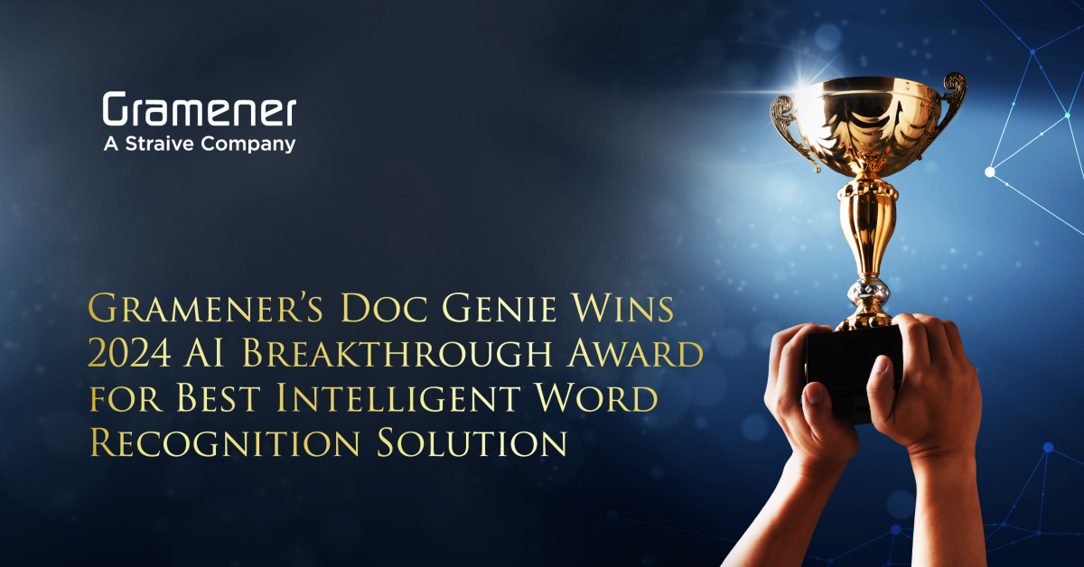 Gramener’s Doc Genie Wins 2024 AI Breakthrough Award for Best Intelligent Word Recognition Solution